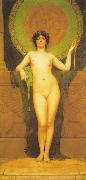 John William Godward Campaspe oil painting on canvas